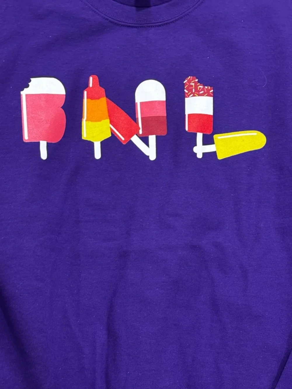 Barenaked Ladies BNL Popsicle Logo Purple Sweatshirt 2XL NWOT - Picture 2 of 3